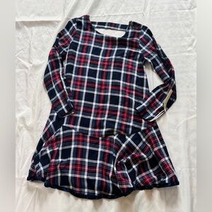 Uncle Frank Navy and Red Plaid Baby Doll Dress